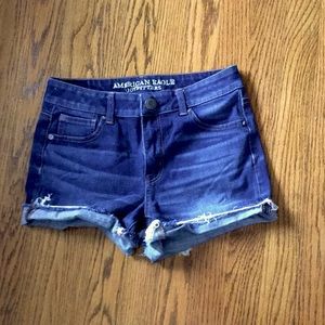 American Eagle outfitters dark blue denim shorts